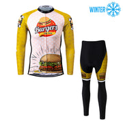 Thriller Rider Sports Ropa de Bicicleta Hombre Ciclismo Chaquetas y Culotte Largo Invierno/Térmico Traje(The Burgers)